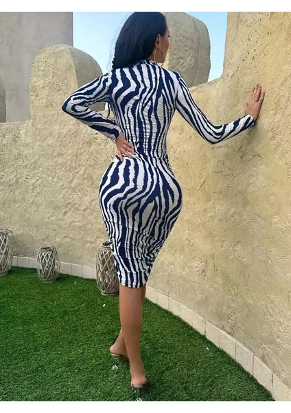 Kadın Uzun Kollu Mikro Midi Elbise