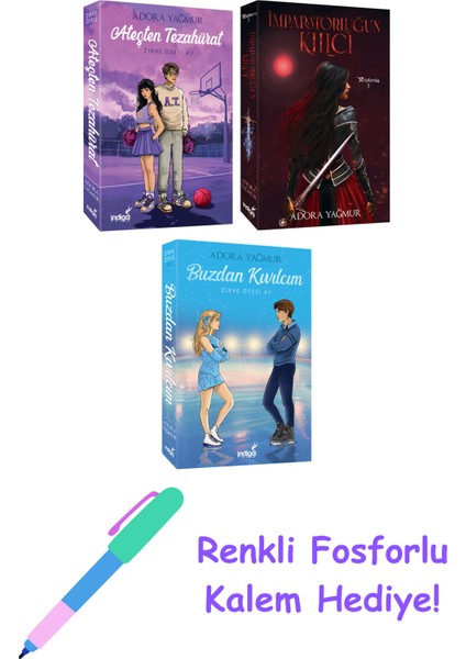 Adora Yağmur 3 Kitap Seti + Fosforlu Kalem Hediye