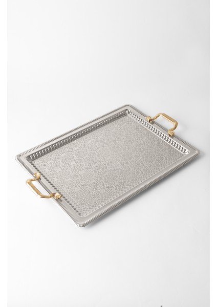 Metal Gümüş & Gold Battal Boy Tepsi Seti – Zarif Desenli Servis ve Sunum Tepsisi, Kararmaz & Solmaz indirimleri