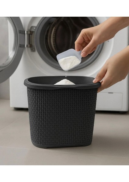Gri Renkli Çok Amaçlı Çöp Kovası Toz Deterjan Saklama Kabı Deterjanlık 6 Litre fiyatları