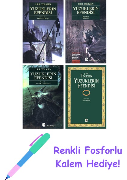 J.r.r. Tolkien 4 Kitap Seti + Fosforlu Kalem Hediye