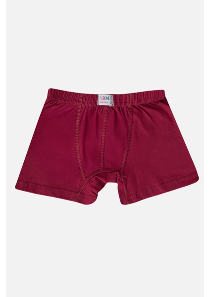 Erkek Çocuk Düz Pamuklu Likralı Renkli Boxer 6'lı Paket