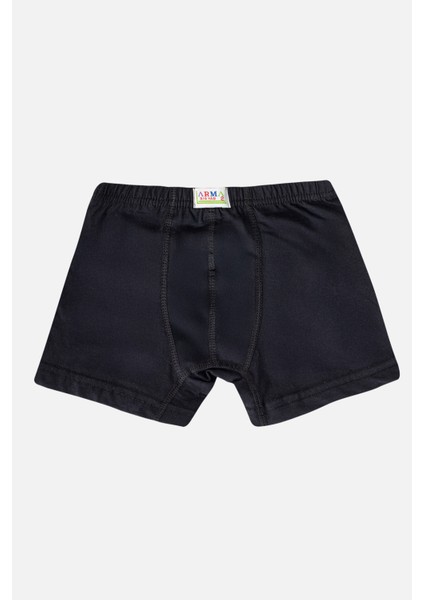 Erkek Çocuk Düz Pamuklu Likralı Siyah Boxer 6'lı Paket indirimleri