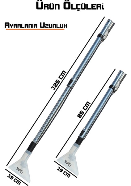 Teleskopik Halı Yıkama Aparatı Safran Fantom Anafor Uyumlu modelleri
