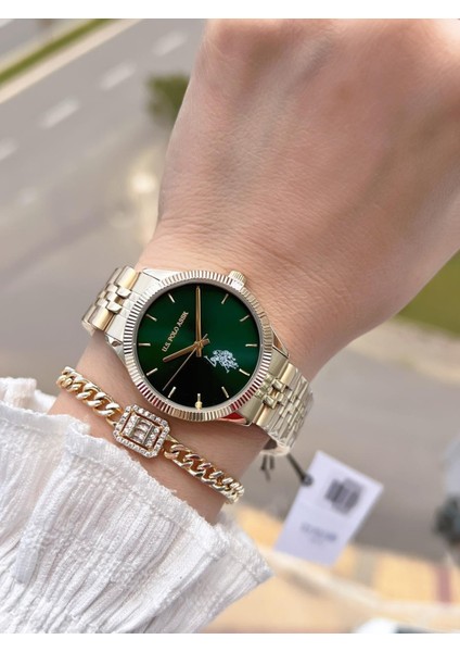 U.s.polo Assn Çelik Kordon 5 Atm Suya Dayanıklı Kadın Kol Saati+Bileklik Hediyeli USPA.2061.S06 fiyatları