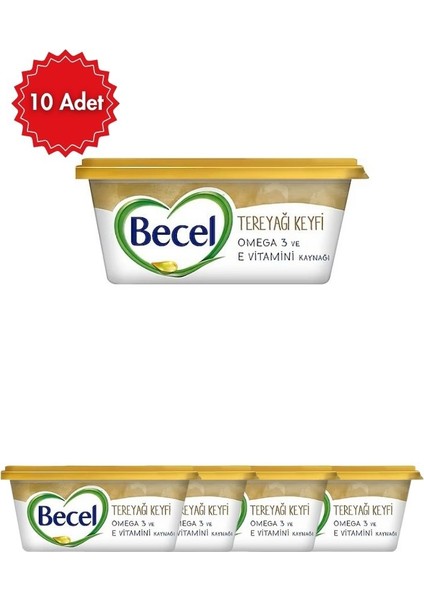 Tereyağı Keyfi Omega 3 Zengini Kahvaltılık Yağ 250 G 10/20/30 Adet (2,5 kg / 5 kg / 7,5 Kg) | Kahvaltı ve Yemekler Için Hafif Lezzet