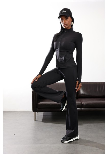 Siyah İspanyol Paça Tayt Pantolon 24135 fiyatları