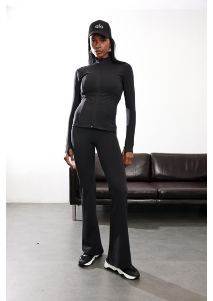 Siyah İspanyol Paça Tayt Pantolon 24135 fırsatları