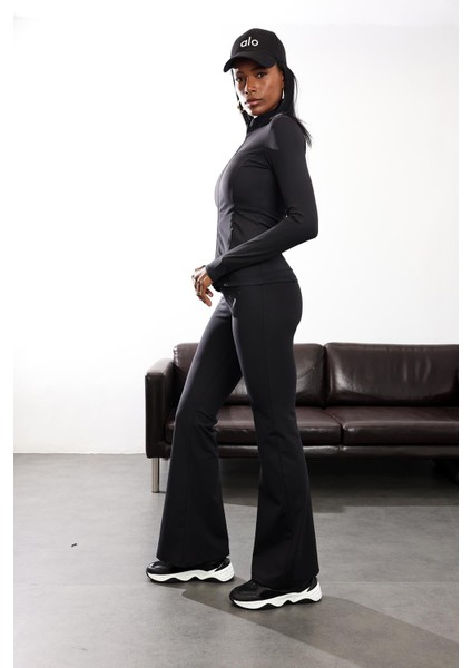 Siyah İspanyol Paça Tayt Pantolon 24135 indirimleri