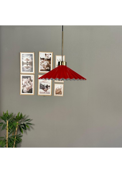 Avilla Kırmızı Metal Tekli Avize Ince Eskitme Başlık Rustik Mutfak Modern Sarkıt Aydınlatma indirimleri