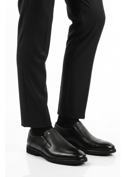 Siyah Floter Hakiki Deri Erkek Klasik Ayakkabı 3257 M