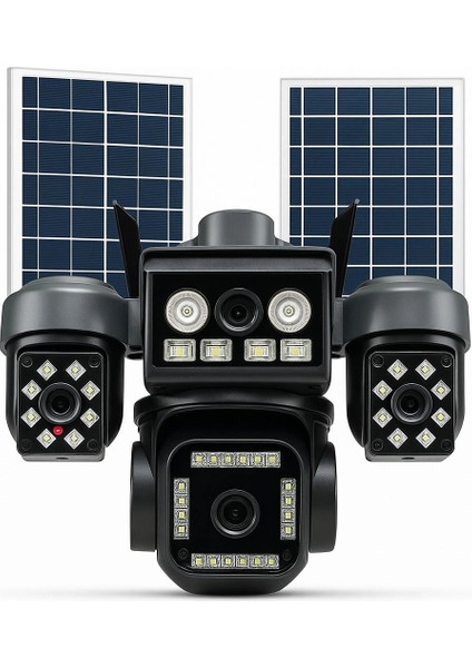 4 Kameralı Aov Solar Güneş Enerjili 4g Sim Kartlı Kamera E-Sim Hi-Easy Türkçe Uygulama