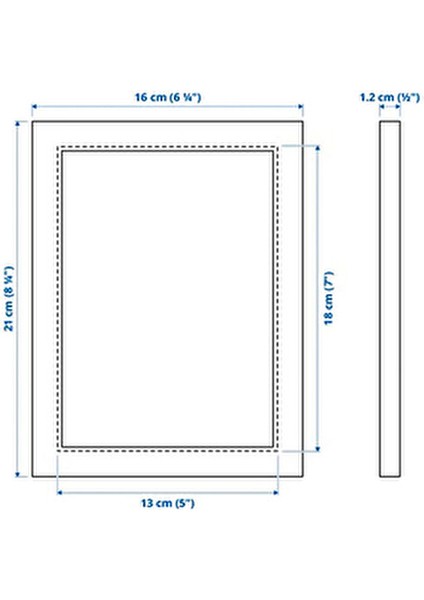 Fıskbo Siyah Çerçeve 13X18 cm 90300358 indirimleri