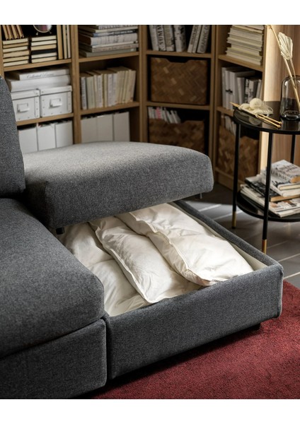 Vımle Saklama Gözlü Puf Gunnared Orta Gri indirimleri