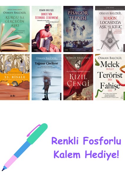 Osman Balcıgil 8 Kitap Seti + Fosforlu Kalem Hediye