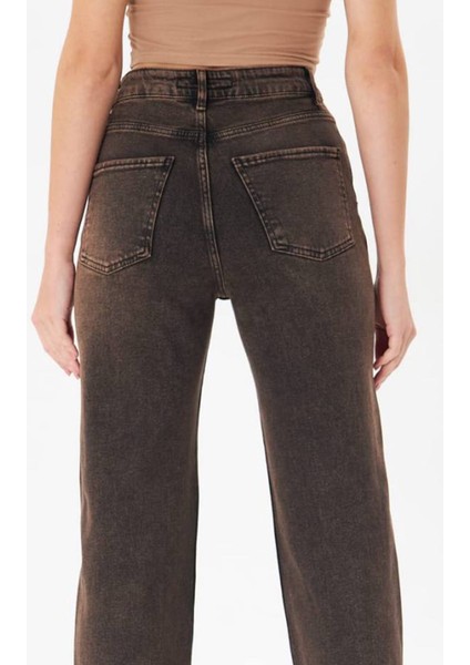 Kadın Kahverengi Full Leght Kesim Jeans Denim Likralı indirimleri