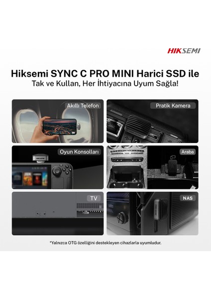 Sync-C Pro S450 Usb-C Mini Taşınabilir SSD 256 GB - Pc/android/type-C Cihaz Uyumlu - 450MB Okuma / 400MB Yazma Hızı modelleri