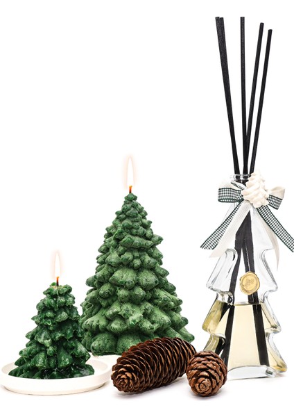 Yılbaşı Çamağacı Cam Şişe Oud Vanilya Sıcaklığı Oda Kokusu