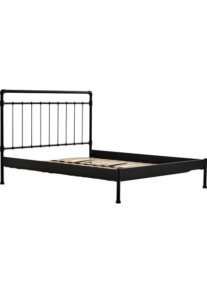 Odin-S Çift Kişilik Metal Karyola-Siyah (Ahşap Latalı) modelleri
