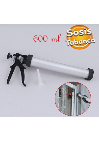 Profesyonel Sosis Silikon Tabancası 600 ml