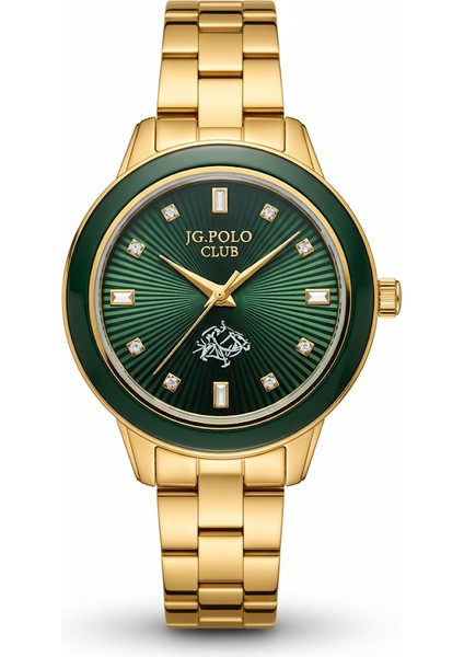 Kadın Kol Saati Yeşil Renk, Yeşil Kadran - Şık Metal Kordon, 2 Yıl Garantili