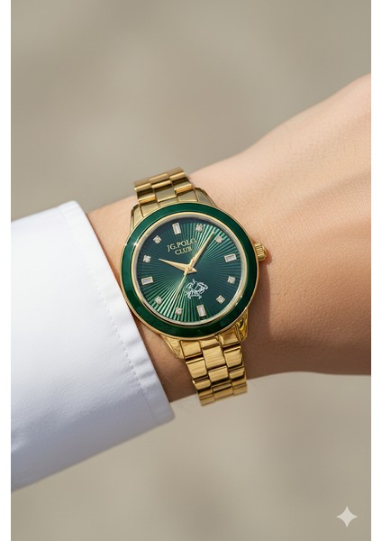 Kadın Kol Saati Yeşil Renk, Yeşil Kadran - Şık Metal Kordon, 2 Yıl Garantili modelleri