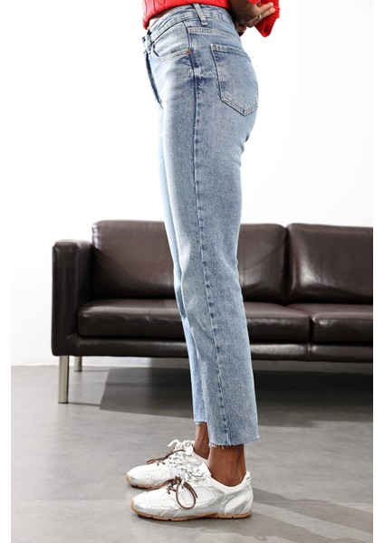 Eskitmeli Mavi Yüksek Bel Boyfit Jean indirimleri