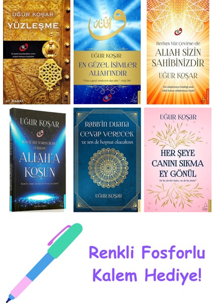 Uğur Koşar 6 Kitap Seti + Fosforlu Kalem Hediye