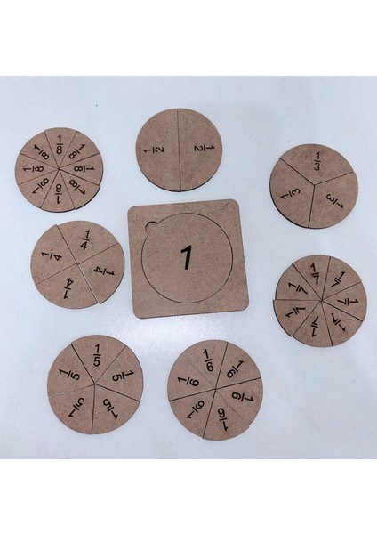 Ahşap Pizza Bölme Çalışma Öğrenme Pekiştirme Dilimleri (37 Parça) fırsatları