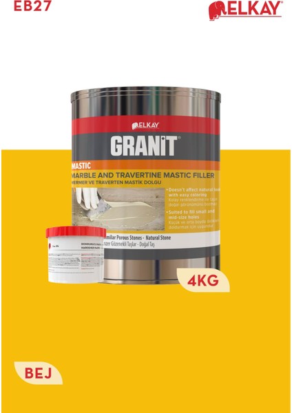 Mastik Mermer ve Traverten Mastik Dolgu- 4 kg