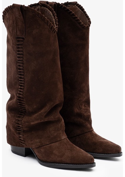 Clara Kahverengi Süet Deri Kadın Çizme fırsatları