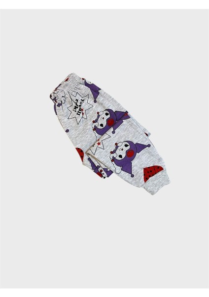 Kız Çocuk Pamuklu Şardonlu Gri Kuromi Desenli Uzun Kollu Kışlık Pijama Takımı fırsatları