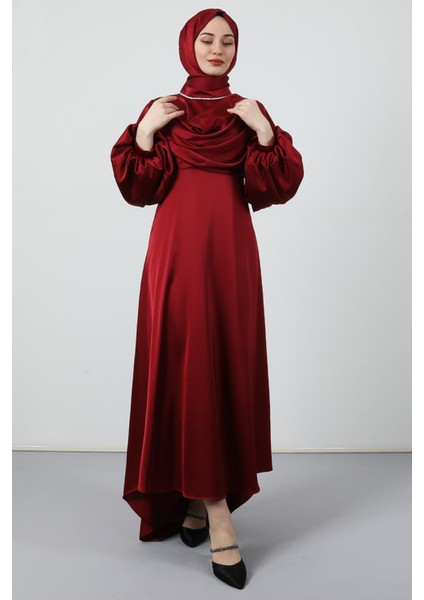 Kuyruklu Degaje Elbise Bordo fiyatları