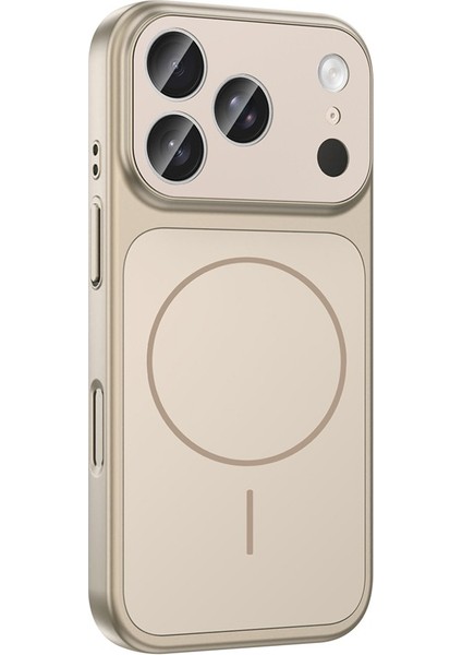 iPhone 17 Pro Max Uyumlu Kılıf Formen M-Safe Şarj Özellikli Kamera Korumalı Gold