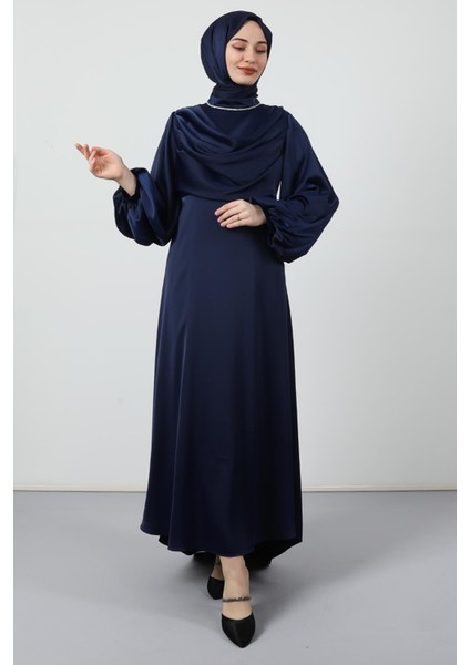 Kuyruklu Degaje Elbise Lacivert fırsatları