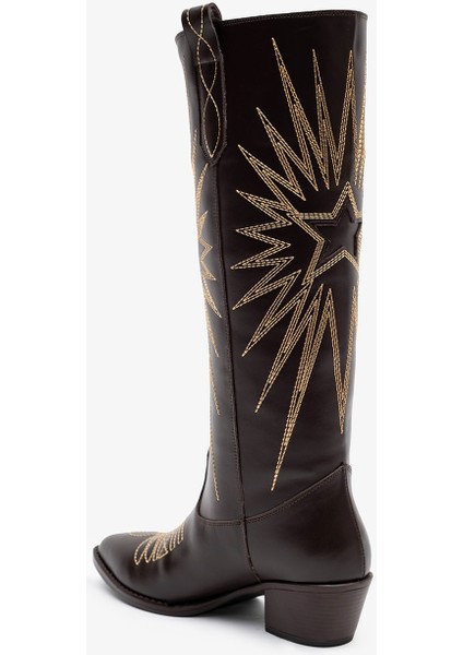 Frea Kahverengi Deri Kadın Çizme modelleri