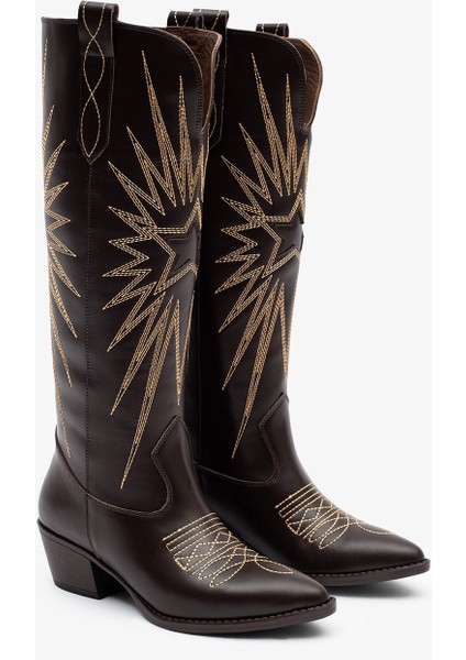 Frea Kahverengi Deri Kadın Çizme fırsatları