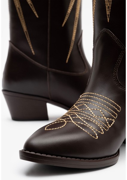 Frea Kahverengi Deri Kadın Çizme indirimleri