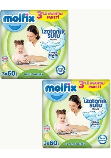 Izotonik Sulu Mendil Ferah 60 Lı X3 Adet (2 Adet)
