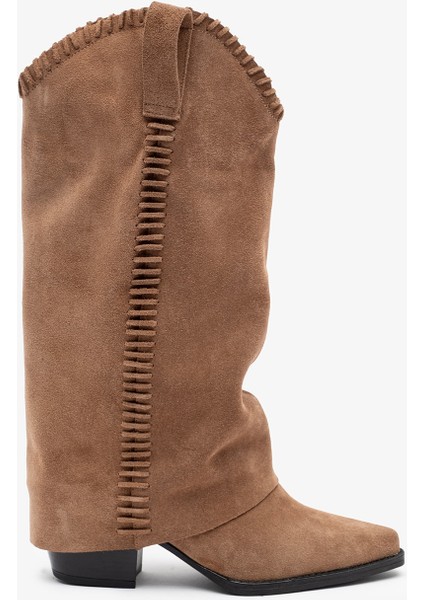 Clara Sigaro Süet Deri Kadın Çizme