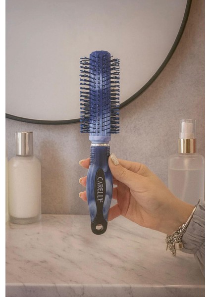 Saç Tarağı Saç Koparmayan Tarak Yumuşak Tarak Saç Fırçası Fön Fırçası 22,5 cm Mavi Tarak