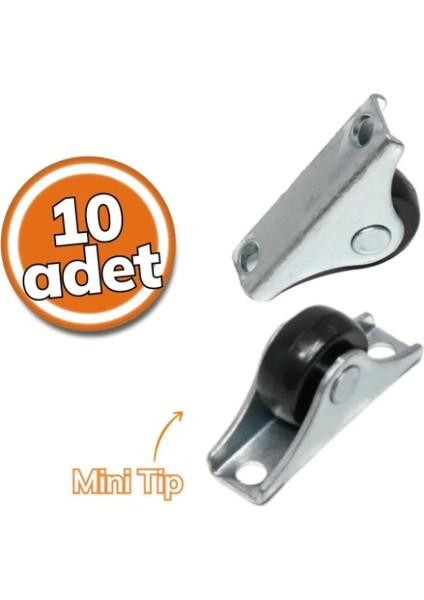 Siyah 20'lik Sabit Masa Sehpa Mobilya Tekeri 10'lu - 0215 Sps