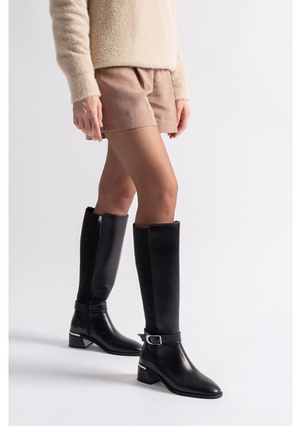 Rixor Siyah Deri Kadın Çizme fiyatları