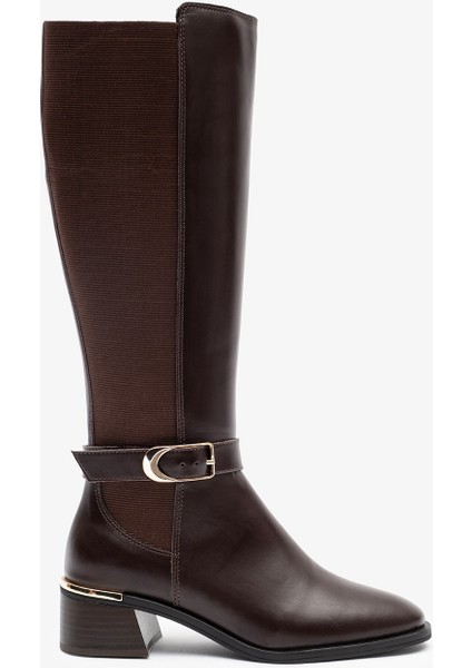 Rixor Kahverengi Deri Kadın Çizme