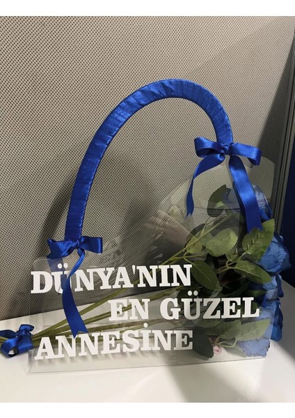 Kişiye Özel Hediye - Pleksiçanta & Yapay Güller