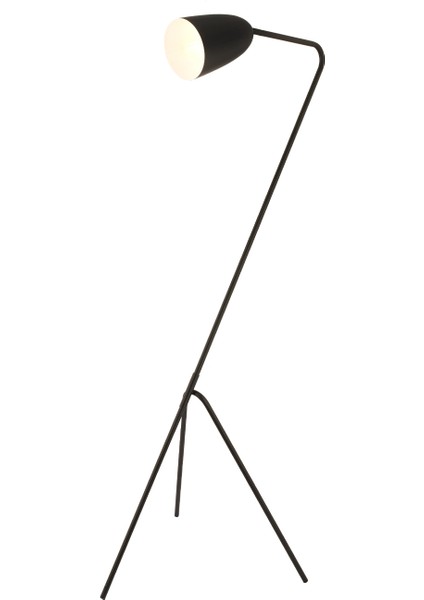 Yaman Siyah Retro Başlıklı Modern Dekoratif Köşe Lambader