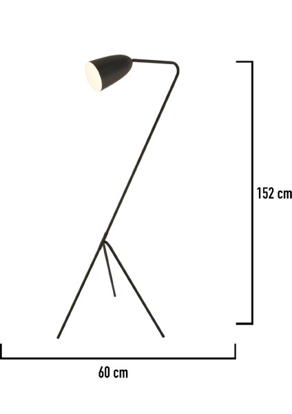 Yaman Siyah Retro Başlıklı Modern Dekoratif Köşe Lambader indirimleri