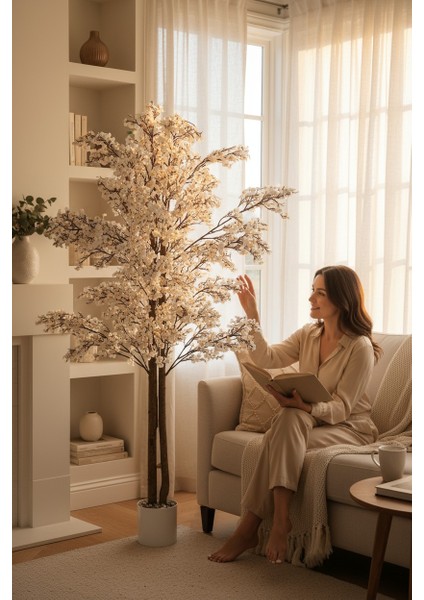 Yapay Ağaç 150 cm Yoğun Yapraklı Yapay Sakura Japon Bahardalı Ağacı fiyatları