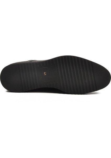 Siyah Hakiki Deri Bağcıklı Erkek Klasik Ayakkabı 3264 M indirimleri