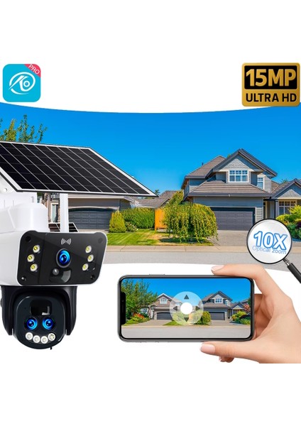 O-Kam 3950 15MP 10X Optik Zoom UltraHD 4G Solar Akıllı Güvenlik Kamerası indirimleri